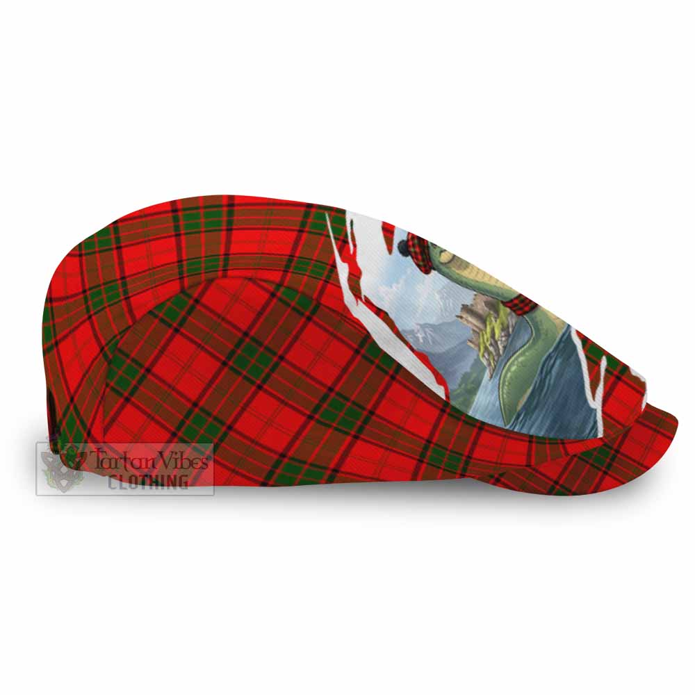 Adair Tartan Loch Ness Monster Scottish Heritage Art Flat Cap, Jeff Cap