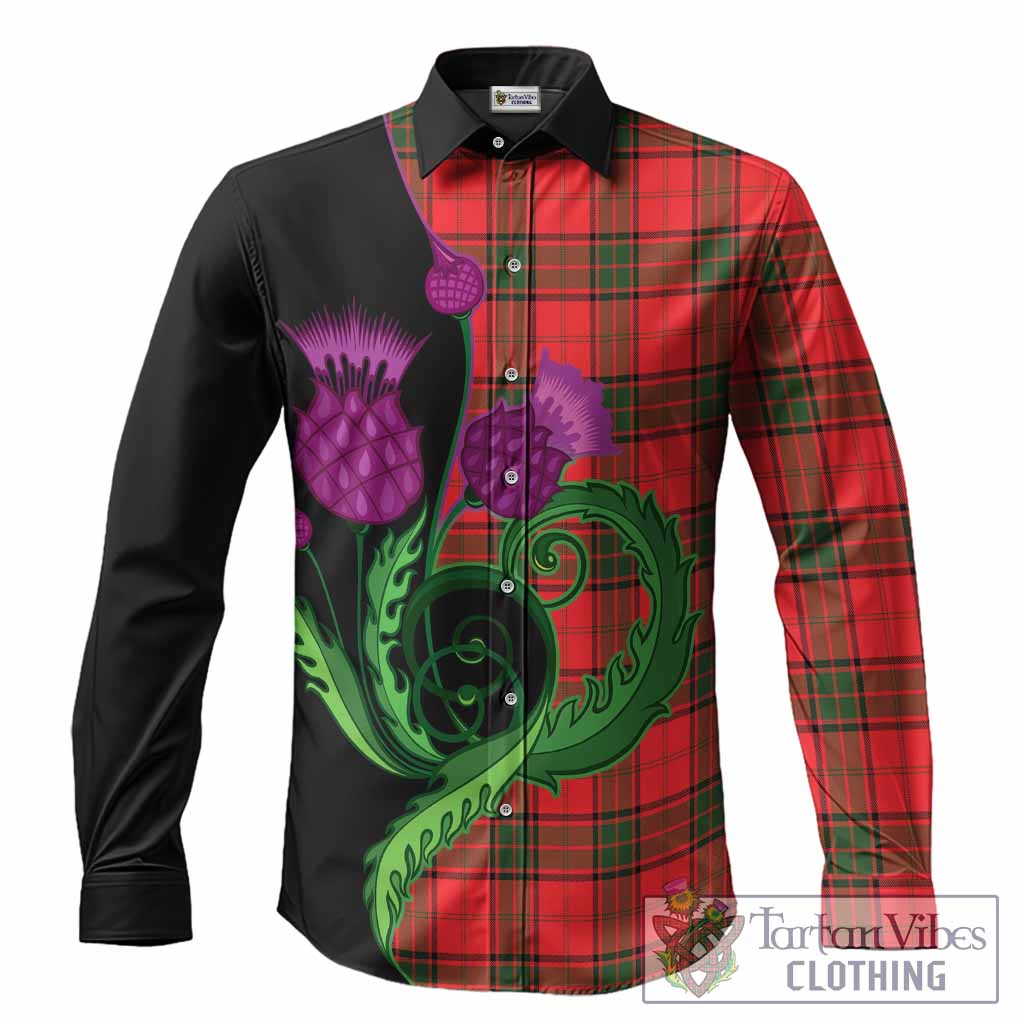 Adair Tartan Long Sleeve Button Shirts Traditional Scottish Thistle