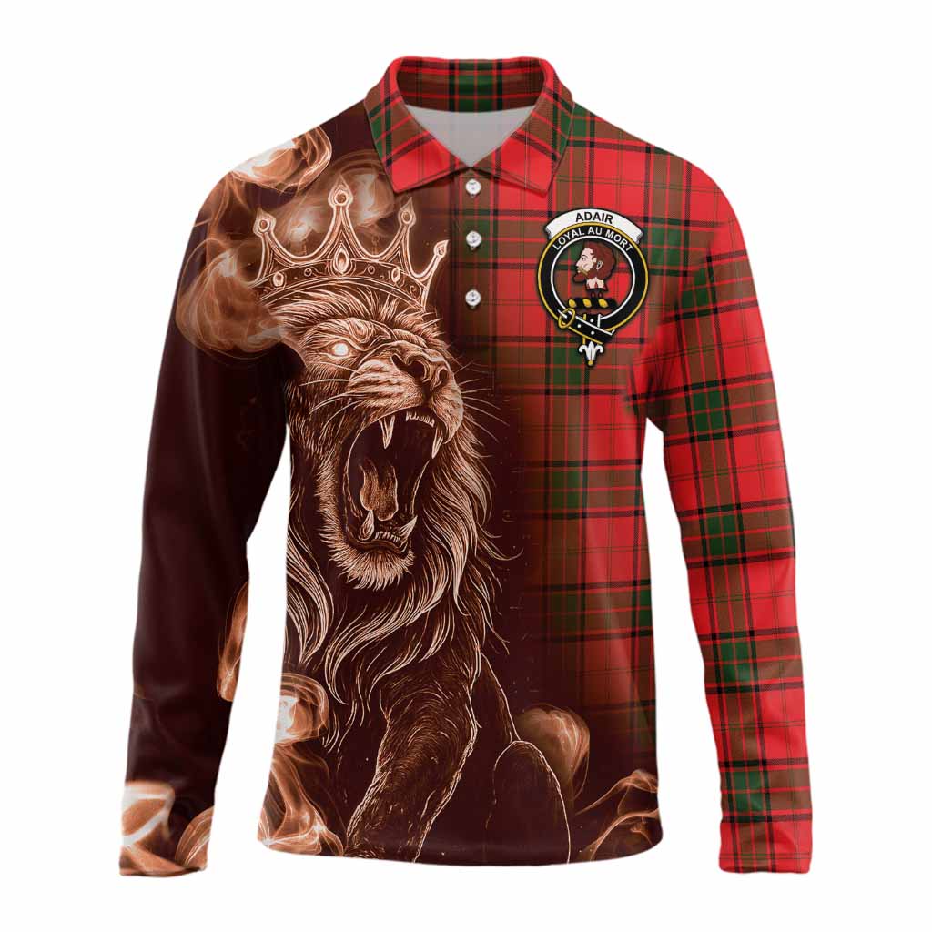 Adair Tartan Long Sleeve Polo Shirt Roaring Lion Heritage