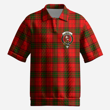 Adair Tartan Men’s Polo Sweater Top with Family Crest