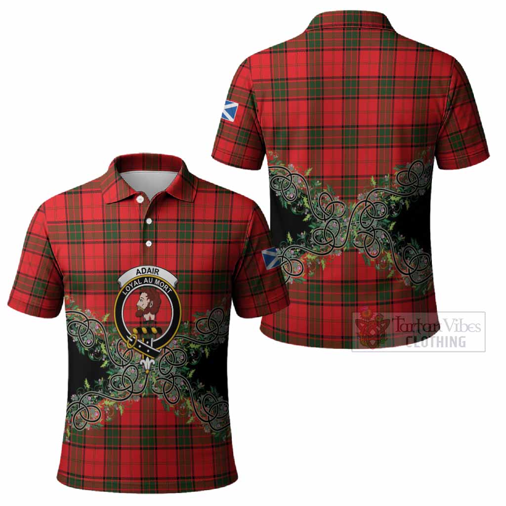 Adair Tartan Polo Shirt Thistle Scottish Spirit