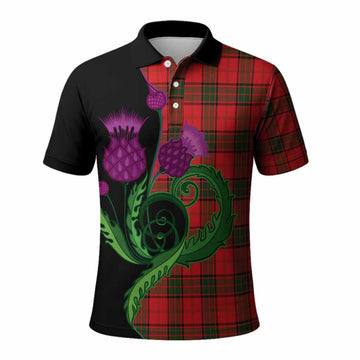 Adair Tartan Polo Shirt Traditional Scottish Thistle