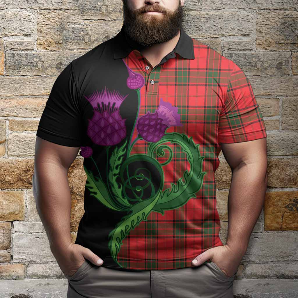 Adair Tartan Polo Shirt Traditional Scottish Thistle