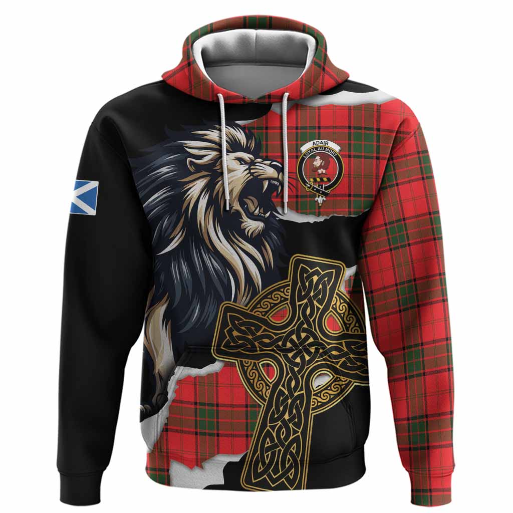 Adair Tartan Scottish Hoodie Lion Celtic Heritage