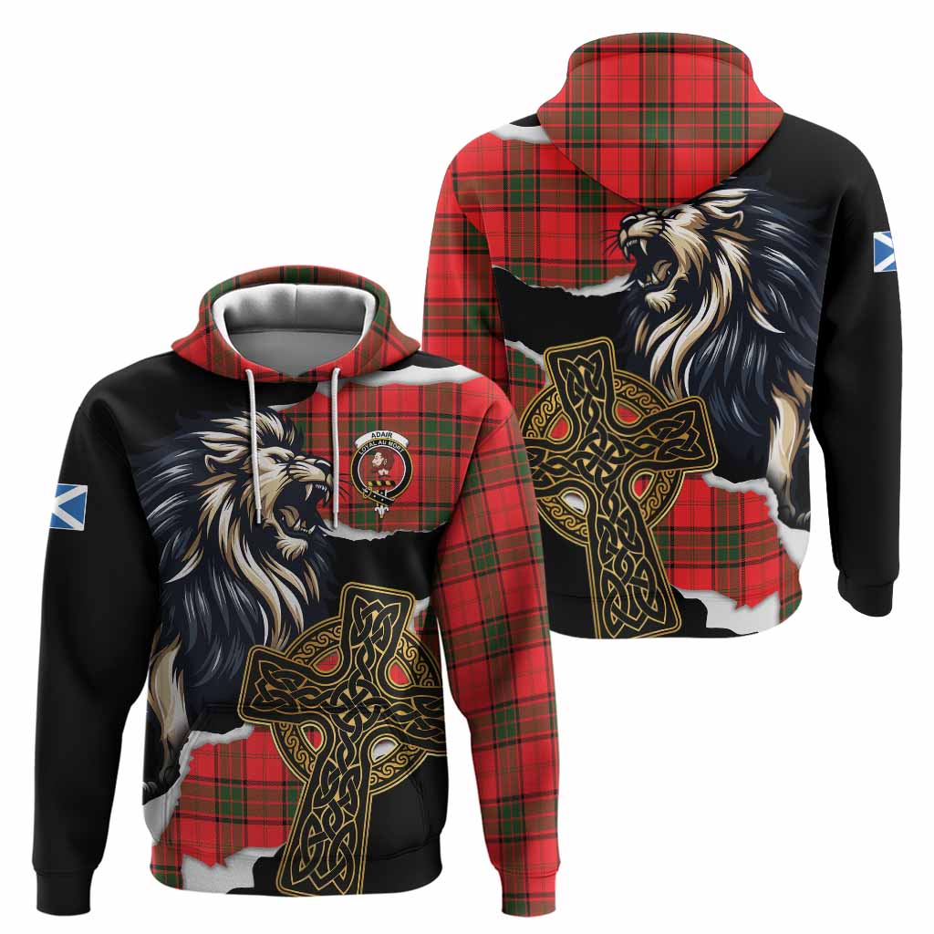 Adair Tartan Scottish Hoodie Lion Celtic Heritage