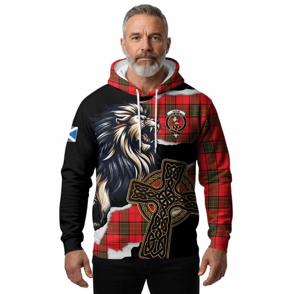 Adair Tartan Scottish Hoodie Lion Celtic Heritage