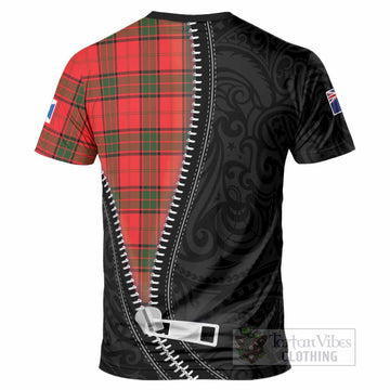 Adair Tartan T-Shirt New Zealand Pattern Unique Zipper Stylized