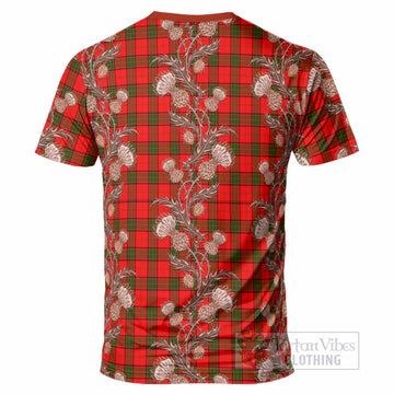 Adair Tartan T-Shirt Seamless Scottish Thistle Flowers