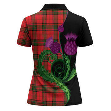 Adair Tartan Women Polo Shirt Traditional Scottish Thistle