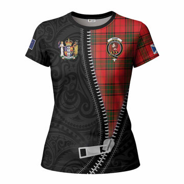 Adair Tartan Women T shirt New Zealand Pattern Unique Zipper Stylized