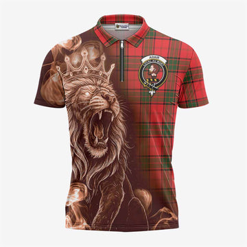 Adair Tartan Zipper Polo Shirt Roaring Lion Heritage