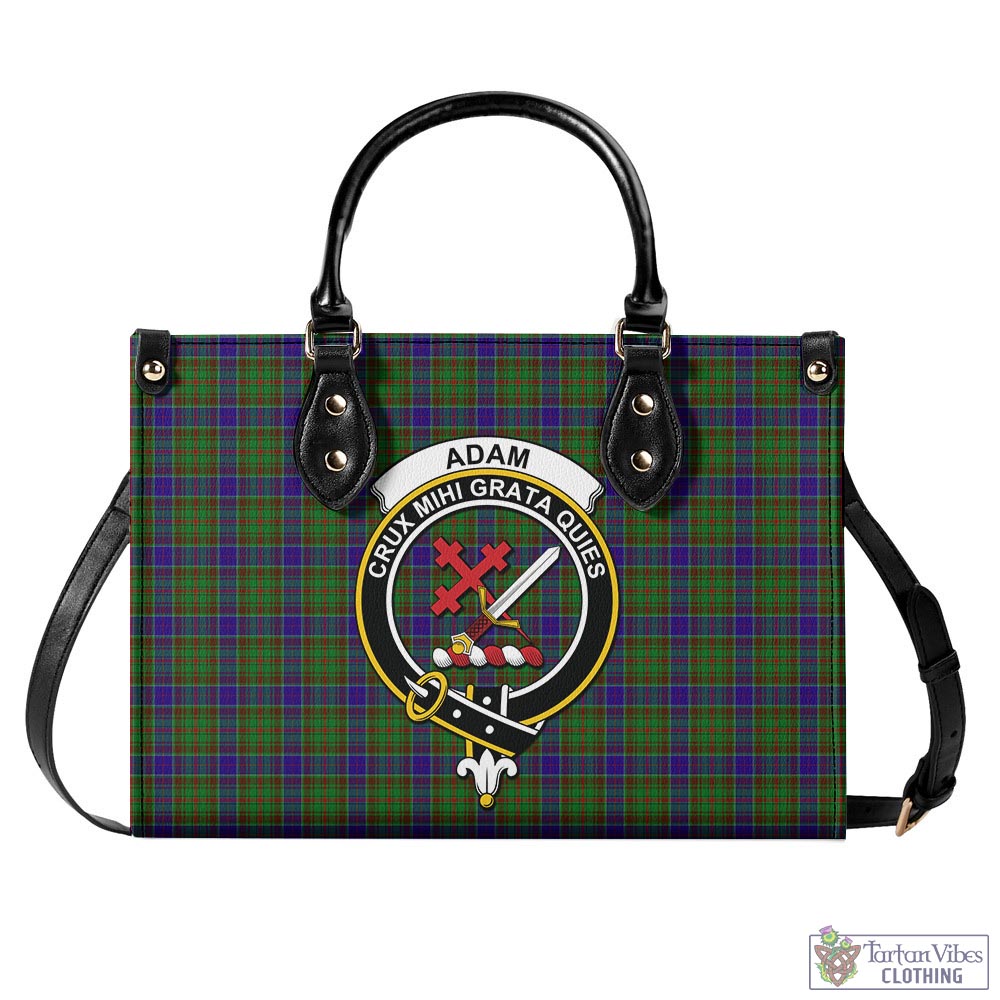 Tartan Vibes Clothing Adam Tartan Luxury Leather Handbags with Family Crest