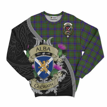 Tartan Vibes Clothing Adam Tartan Family Crest Sweatshirt Lion Rampant Royal Thistle Shield Celtic Inspired