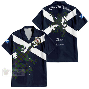 Adam Tartan Lion Rampant Hawaiian Shirt Proudly Display Your Heritage with Alba Gu Brath and Clan Name
