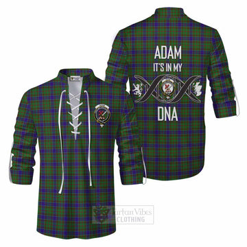 Tartan Vibes Clothing Adam Tartan Ghillie Kilt Shirt with Family Crest DNA In Me Style
