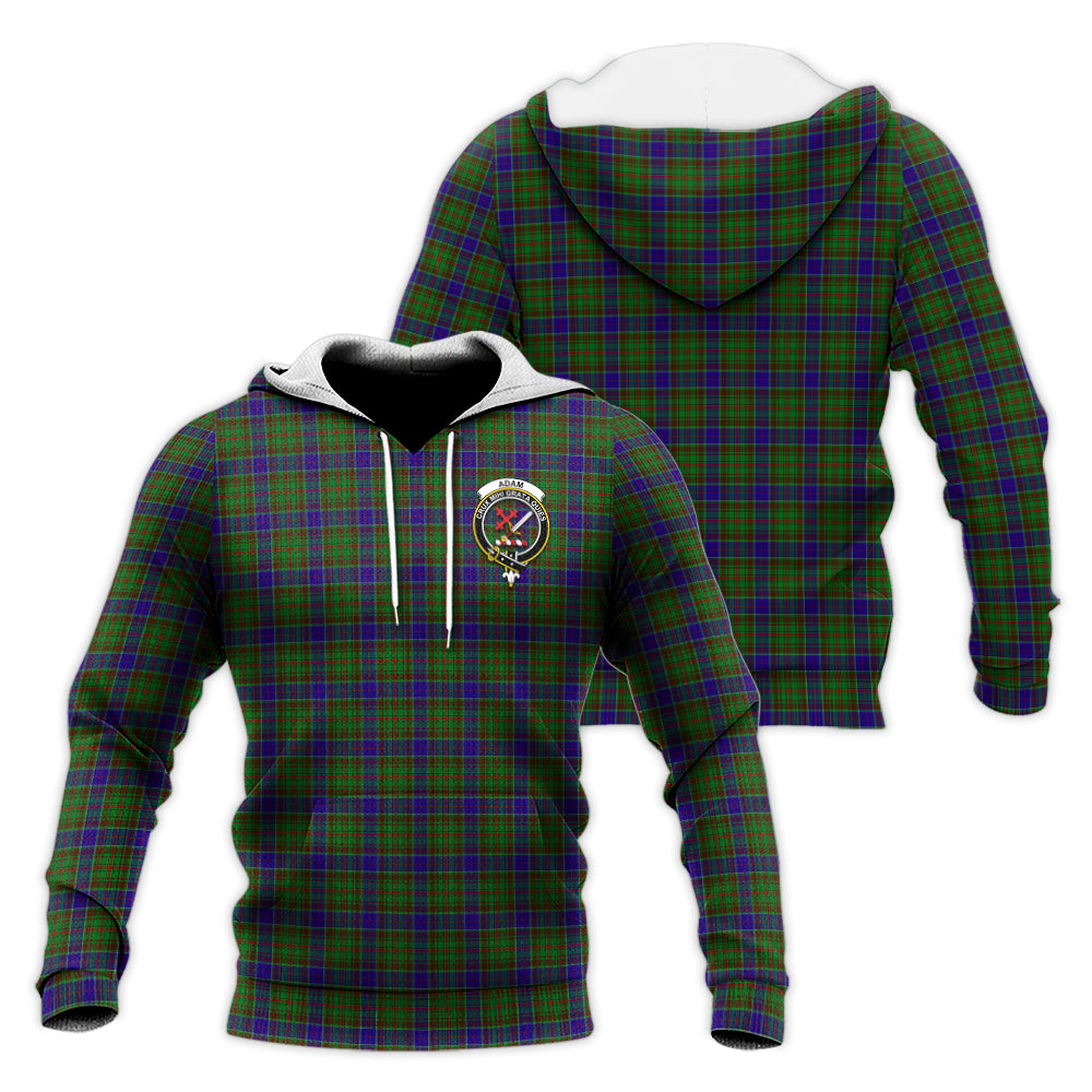 Adam Tartan Knitted Hoodie with Family Crest Unisex Knitted Hoodie - Tartanvibesclothing