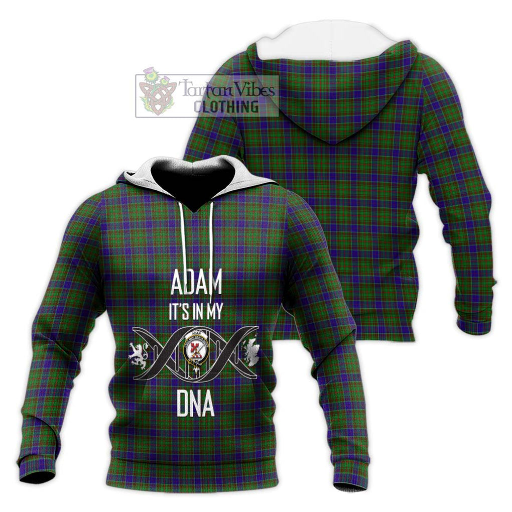 Adam Tartan Knitted Hoodie with Family Crest DNA In Me Style Unisex Knitted Pullover Hoodie - Tartanvibesclothing Shop
