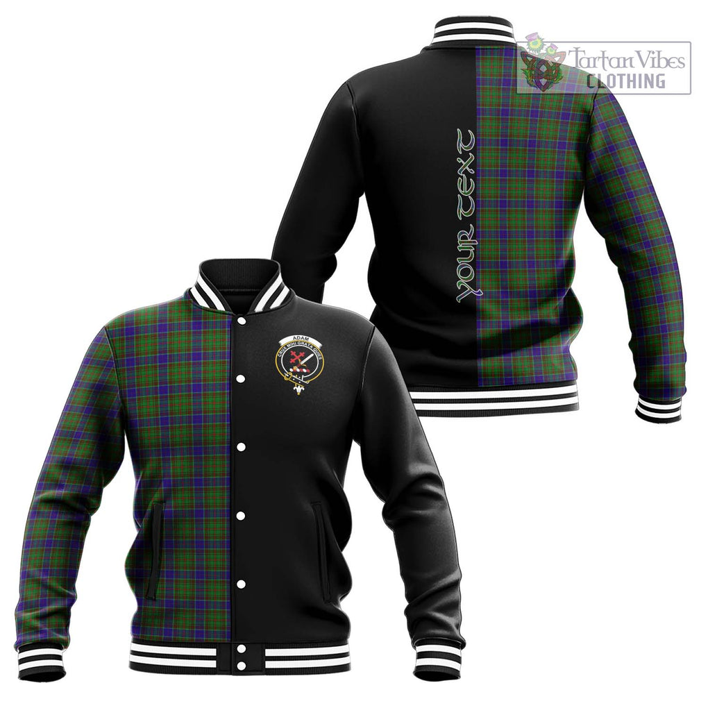 Adam Tartan Baseball Jacket with Family Crest and Half Of Me Style Unisex - Tartanvibesclothing Shop