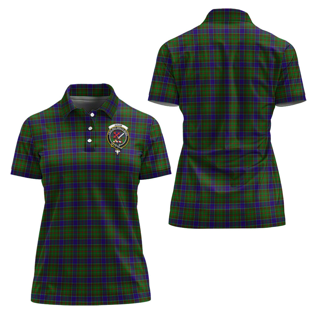 Adam Tartan Polo Shirt with Family Crest For Women Women - Tartanvibesclothing