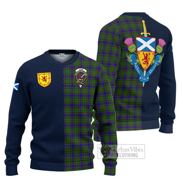 Adam Tartan Ugly Sweater Alba with Scottish Lion Royal Arm Half Style