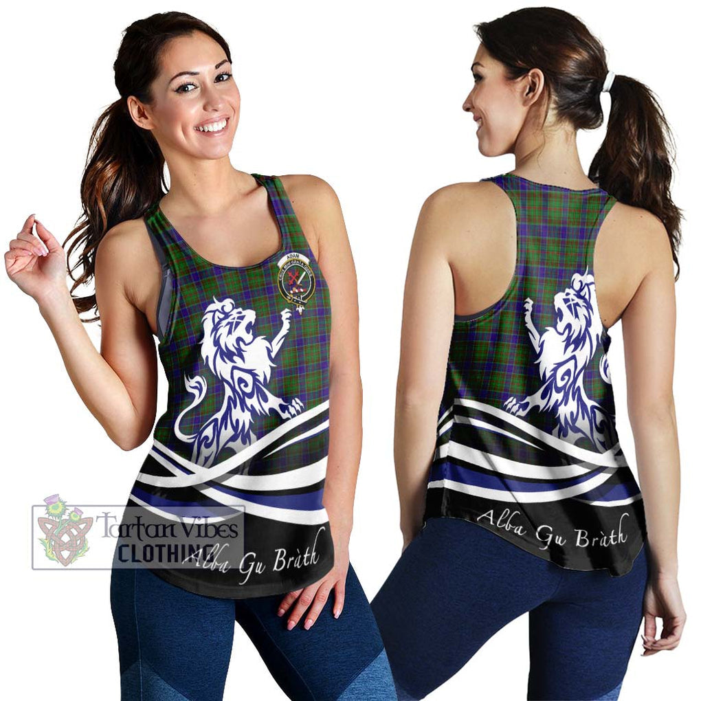 Adam Tartan Women's Racerback Tanks with Alba Gu Brath Regal Lion Emblem 4XL - Tartanvibesclothing Shop