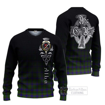 Adam Tartan Ugly Sweater Featuring Alba Gu Brath Family Crest Celtic Inspired