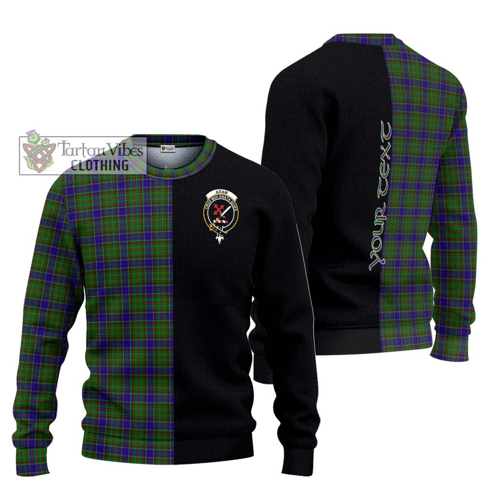 Adam Tartan Knitted Sweater with Family Crest and Half Of Me Style Unisex - Tartanvibesclothing Shop