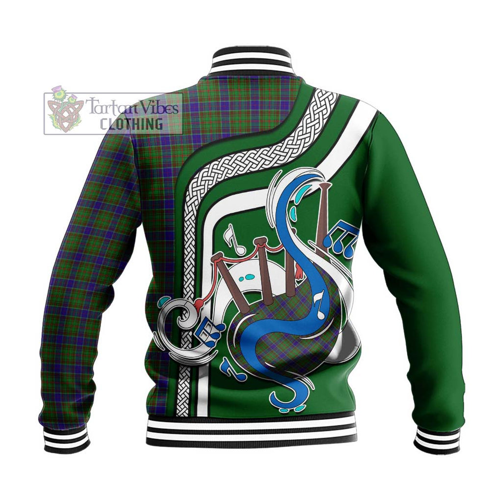 Tartan Vibes Clothing Adam Tartan Baseball Jacket with Epic Bagpipe Style