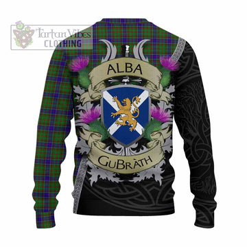 Adam Tartan Family Crest Knitted Sweater Lion Rampant Royal Thistle Shield Celtic Inspired