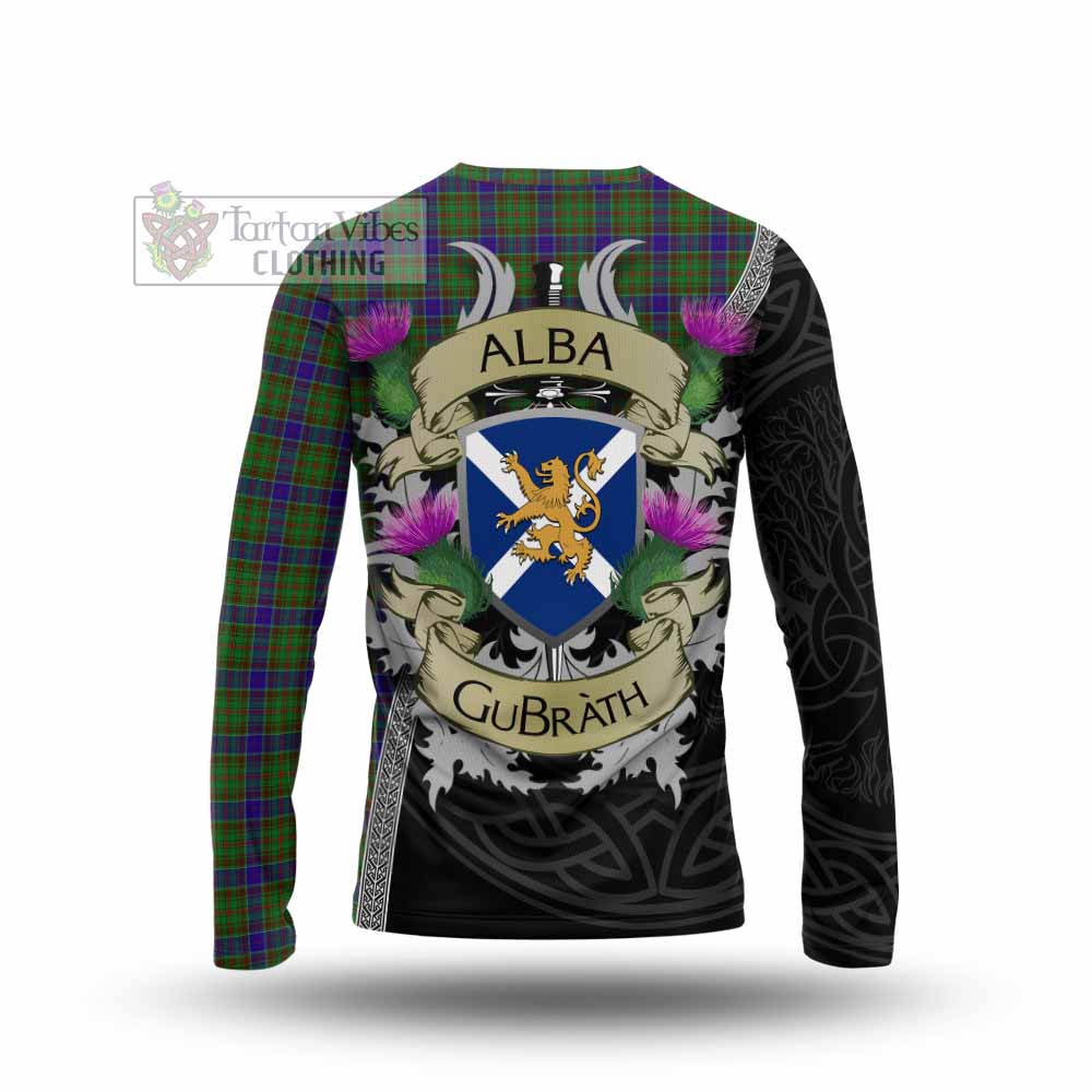 Tartan Vibes Clothing Adam Tartan Family Crest Long Sleeve T-Shirt Lion Rampant Royal Thistle Shield Celtic Inspired