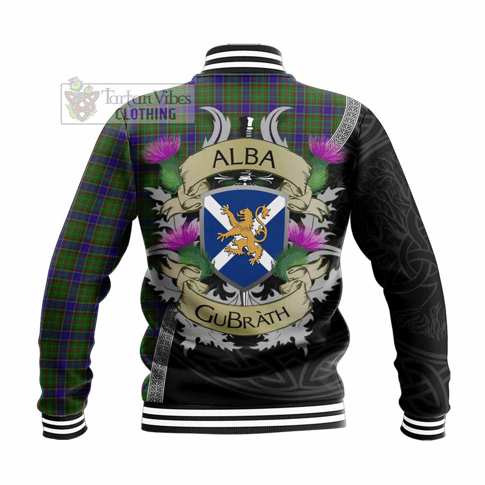 Tartan Vibes Clothing Adam Tartan Family Crest Baseball Jacket Lion Rampant Royal Thistle Shield Celtic Inspired