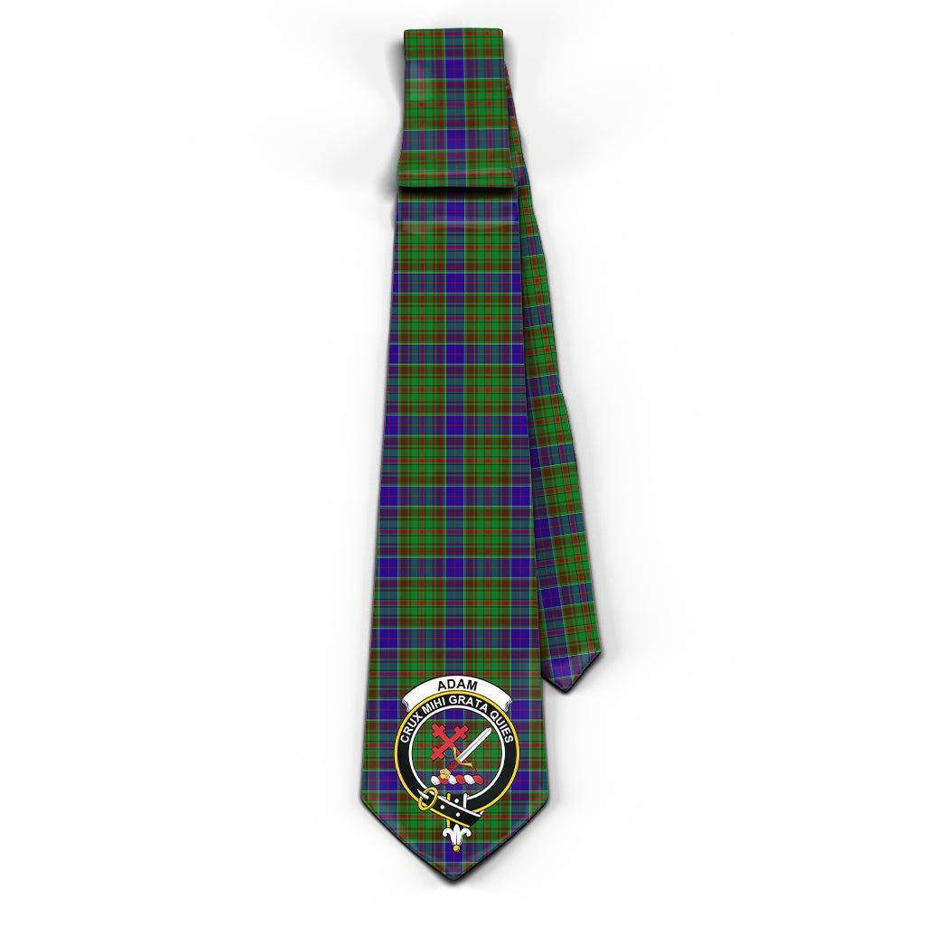 Adam Tartan Classic Necktie with Family Crest - Tartan Vibes Clothing