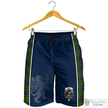 Adam Tartan Men's Shorts with Family Crest and Lion Rampant Vibes Sport Style