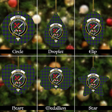 Adam Tartan Christmas Ornaments with Family Crest