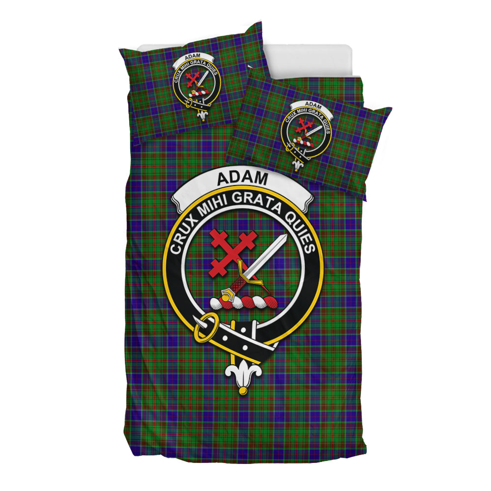 Adam Tartan Bedding Set with Family Crest - Tartan Vibes Clothing