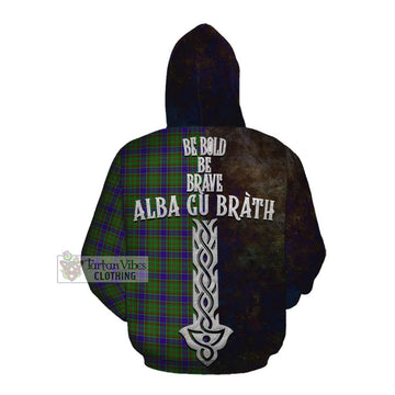 Adam Tartan Family Crest Cotton Hoodie Alba Gu Brath Be Brave Lion Ancient Style