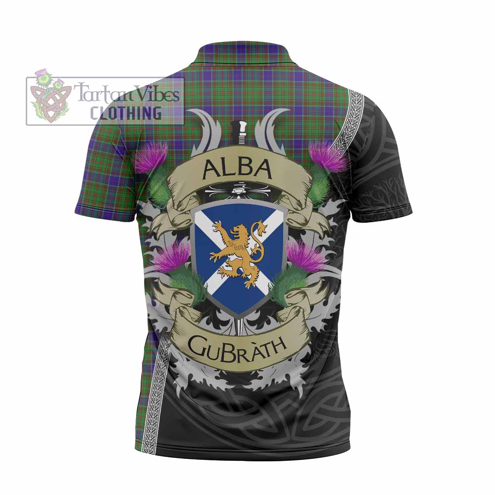 Tartan Vibes Clothing Adam Tartan Family Crest Zipper Polo Shirt Lion Rampant Royal Thistle Shield Celtic Inspired