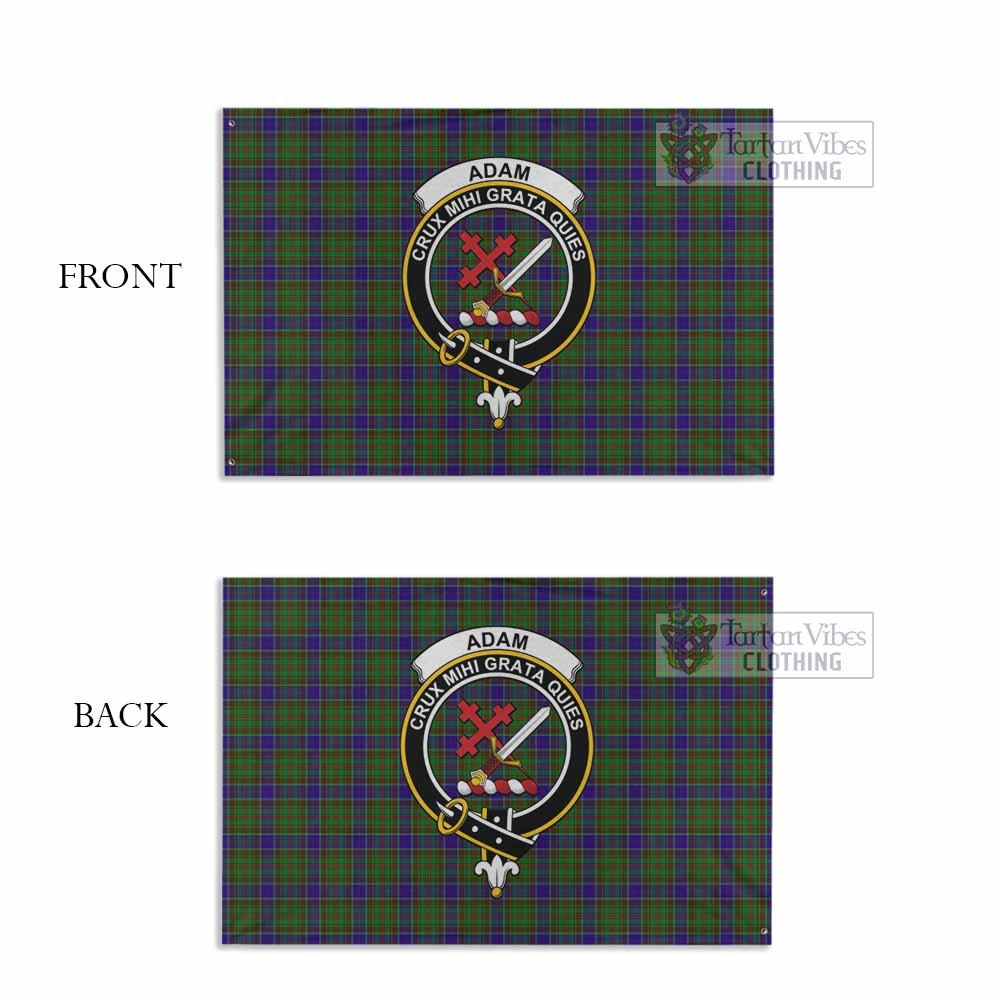 Tartan Vibes Clothing Adam Tartan House Flag with Family Crest
