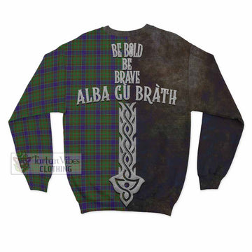 Adam Tartan Family Crest Sweatshirt Alba Gu Brath Be Brave Lion Ancient Style