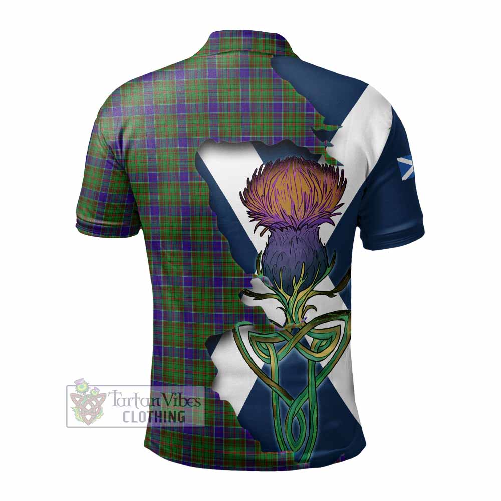 Tartan Vibes Clothing Adam Tartan Family Crest Polo Shirt Scottish Thistle Celtic Inspired