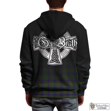Adam Tartan Hoodie Featuring Alba Gu Brath Family Crest Celtic Inspired