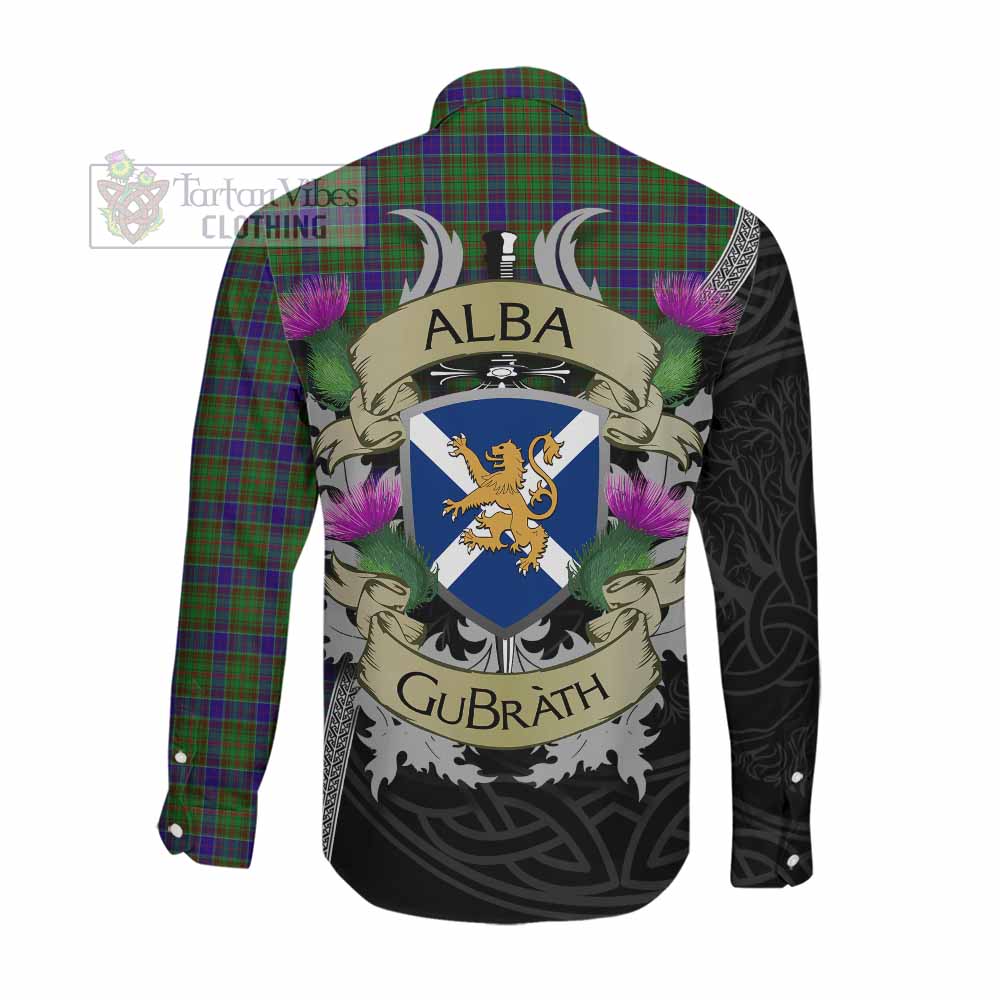 Tartan Vibes Clothing Adam Tartan Family Crest Long Sleeve Button Shirt Lion Rampant Royal Thistle Shield Celtic Inspired