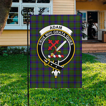 Adam Tartan Garden Flag with Family Crest