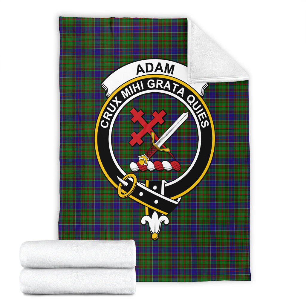 Adam Tartan Blanket with Family Crest - Tartanvibesclothing