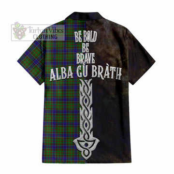 Adam Tartan Family Crest Hawaiian Shirt Alba Gu Brath Be Brave Lion Ancient Style