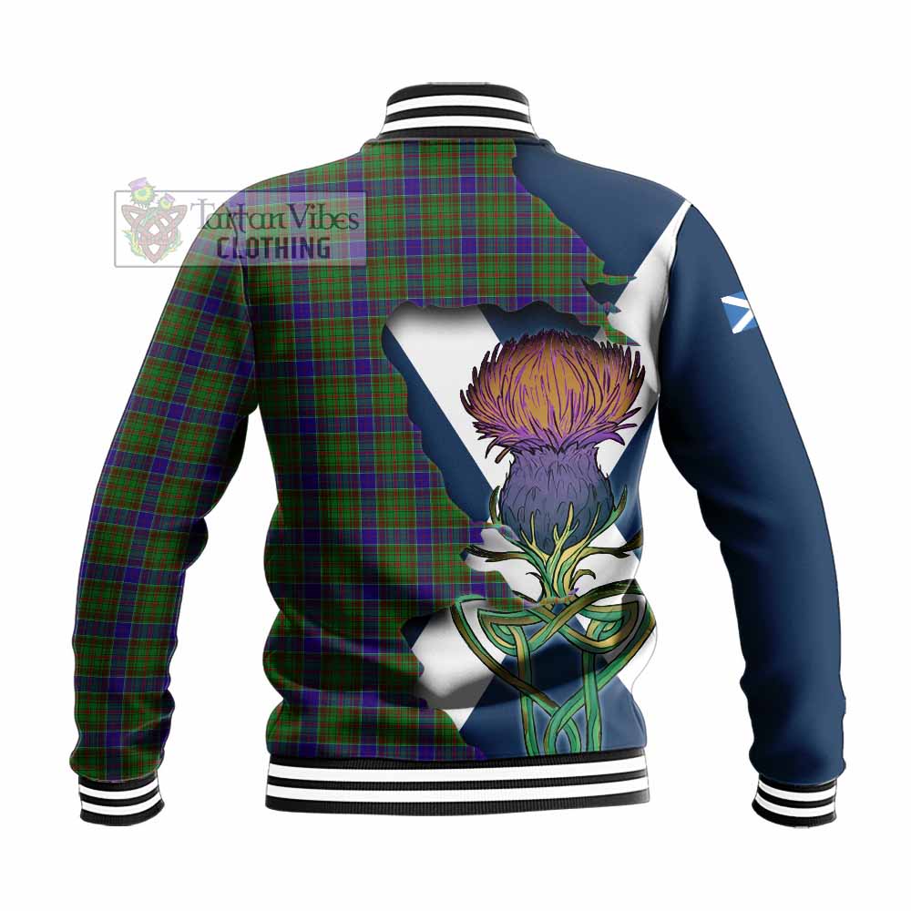 Adam Tartan Family Crest Baseball Jacket Scottish Thistle Celtic Inspired - Tartan Vibes Clothing