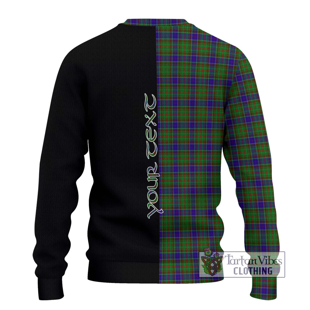 Adam Tartan Knitted Sweater with Family Crest and Half Of Me Style - Tartanvibesclothing Shop