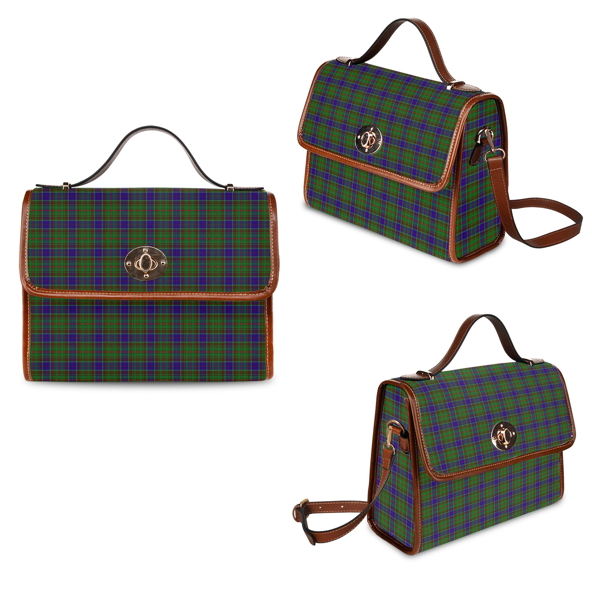 Adam Tartan Leather Strap Waterproof Canvas Bag - Tartanvibesclothing