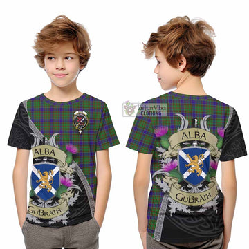 Adam Tartan Family Crest Kid T-Shirt Lion Rampant Royal Thistle Shield Celtic Inspired