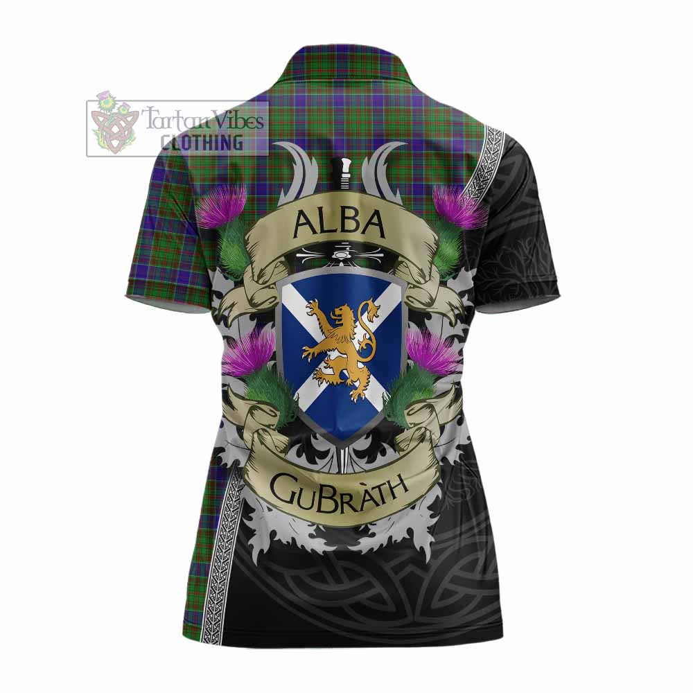 Tartan Vibes Clothing Adam Tartan Family Crest Women's Polo Shirt Lion Rampant Royal Thistle Shield Celtic Inspired